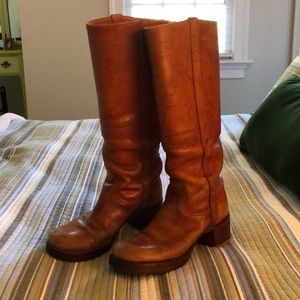 Frye BLACK LABEL Campus Stitching Horse Boots